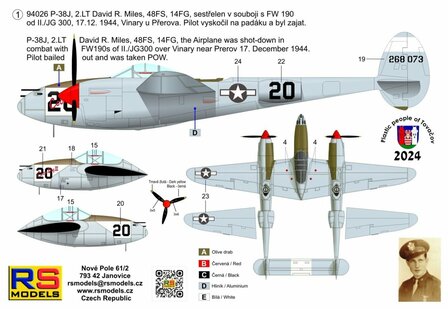 RS Models 94026 - P-38J Lightning Battle Over Moravia 1944 - 1:72