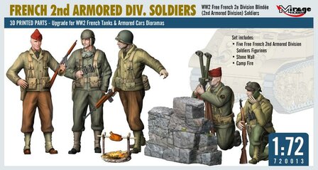 Mirage Hobby 720013 - French 2nd Armoured Div. Soldiers - 1:72