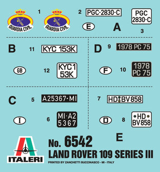 Italeri 6542 - Land Rover SERIES III 109 &quot;Guardia Civil&quot; - 1:35