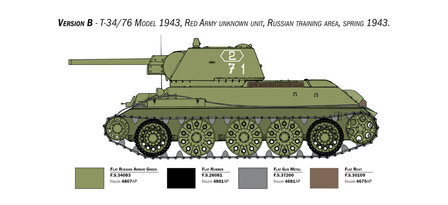 Italeri 6570 - T-34/76 Model 1943 Early Version Premium Edition - 1:35