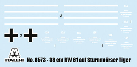 Italeri 6573 - 38 cm RW 61 auf Sturmm&ouml;rser Tiger - 1:35