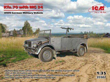 ICM 35502 - Kfz.70 with MG 34 WWII German Military Vehicle - 1:35