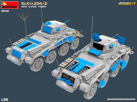 MiniArt 35416 - Sd.Kfz.234/2 With &ldquo;Luchs&rdquo; Turret. Interior Kit - 1:35