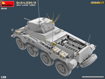 MiniArt 35416 - Sd.Kfz.234/2 With &ldquo;Luchs&rdquo; Turret. Interior Kit - 1:35