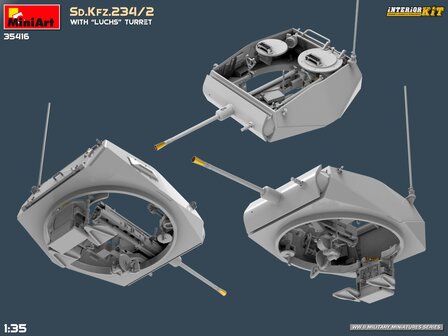 MiniArt 35416 - Sd.Kfz.234/2 With &ldquo;Luchs&rdquo; Turret. Interior Kit - 1:35