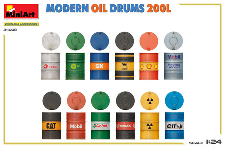 MiniArt 24008 - Modern Oil Drums - 1:24