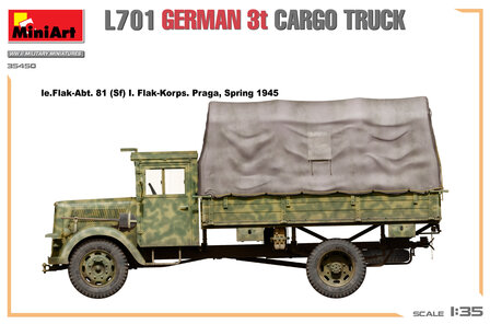 MiniArt 35450 - L701 German 3t Cargo Truck - 1:35