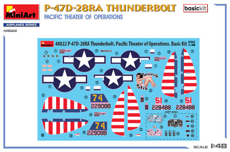 MiniArt 48022 - P-47D-28RA Thunderbolt Pacific Theaters of Operations Basic Kit - 1:48