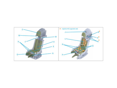 Quinta Studio QR+48069 -  K-36L (late) ejection seat (for Su-25/Su-25SM aircraft since 2008) (All kits) - 1:48