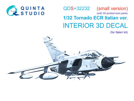 Quinta Studio QDS+32232 -  Tornado ECR Italian 3D-Printed &amp; coloured Interior on decal paper (Italeri) (with 3D-printed resin parts) - Small Version - 1:32