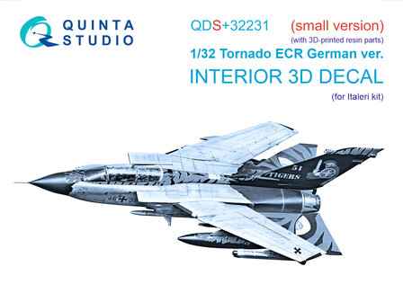 Quinta Studio QDS+32231 -  Tornado ECR German 3D-Printed &amp; coloured Interior on decal paper (Italeri) (with 3D-printed resin parts) - Small Version - 1:32