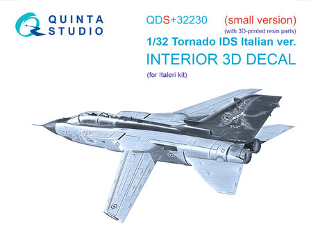 Quinta Studio QDS+32230 -  Tornado IDS Italian 3D-Printed &amp; coloured Interior on decal paper (Italeri) (with 3D-printed resin parts) - Small Version - 1:32