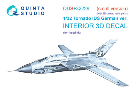 Quinta Studio QDS+32229 -  Tornado IDS German 3D-Printed &amp; coloured Interior on decal paper (Italeri) (with 3D-printed resin parts) - Small Version - 1:32