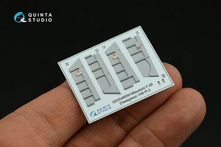 Quinta Studio QDS-48059 -  Mitsubishi F-2B 3D-Printed &amp; coloured Interior on decal paper (Hasegawa) - Small Version - 1:48