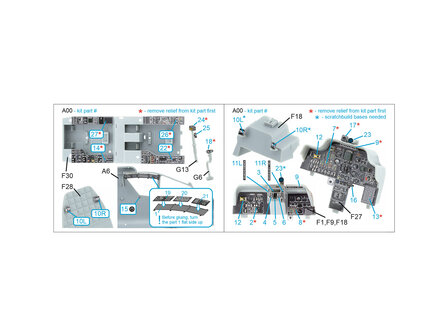 Quinta Studio QDS-35132 -  AH-64A 3D-Printed &amp; coloured Interior on decal paper (Trumpeter) - Small Version -1:35