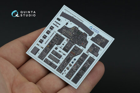 Quinta Studio QDS-35132 -  AH-64A 3D-Printed &amp; coloured Interior on decal paper (Trumpeter) - Small Version -1:35