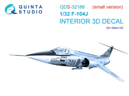 Quinta Studio QDS-32188 -  F-104J 3D-Printed &amp; coloured Interior on decal paper (Italeri) - Small Version - 1:32