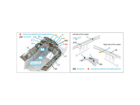 Quinta Studio QDS-32188 -  F-104J 3D-Printed &amp; coloured Interior on decal paper (Italeri) - Small Version - 1:32