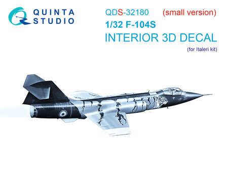 Quinta Studio QDS-32180 -  F-104S 3D-Printed &amp; coloured Interior on decal paper (Italeri) - Small Version - 1:32