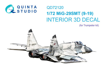 Quinta Studio QD72170 -  MiG-3 3D-Printed &amp; coloured Interior on decal paper (Armory) - 1:72