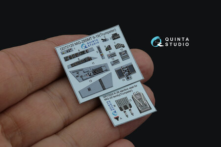 Quinta Studio QD72170 -  MiG-3 3D-Printed &amp; coloured Interior on decal paper (Armory) - 1:72