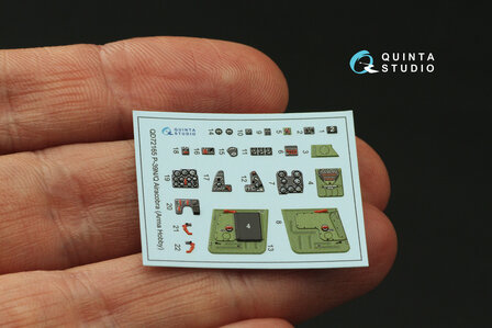 Quinta Studio QD72165 -   P-39Q/N Airacobra 3D-Printed &amp; coloured Interior on decal paper (Arma Hobby) - 1:72