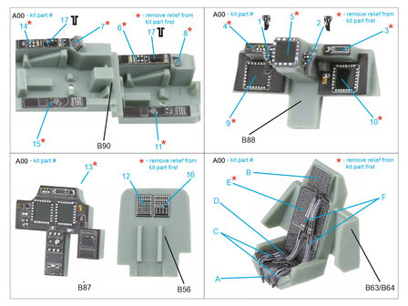 Quinta Studio QD72149 -  AH-64D late/AH-64E 3D-Printed &amp; coloured Interior on decal paper (Academy) - 1:72