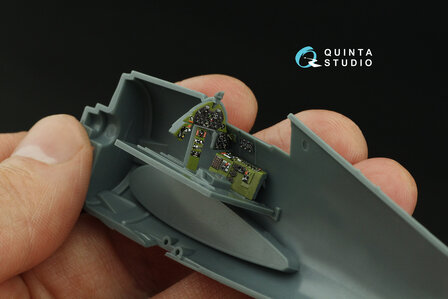 Quinta Studio QD72147 -  F6F-3 Hellcat 3D-Printed &amp; coloured Interior on decal paper (Eduard) - 1:72