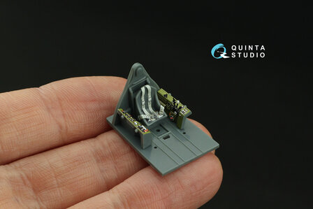 Quinta Studio QD72147 -  F6F-3 Hellcat 3D-Printed &amp; coloured Interior on decal paper (Eduard) - 1:72