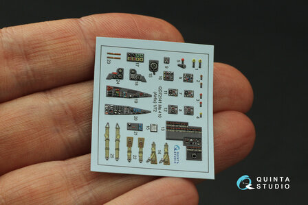 Quinta Studio QD72141 -  Me 410 3D-Printed &amp; coloured Interior on decal paper (Airfix) - 1:72