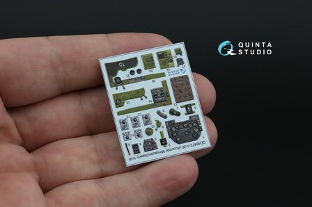 Quinta Studio QD48472 -  A-36 3D-Printed &amp; coloured Interior on decal paper (Accurate Miniatures/Italeri) - 1:48