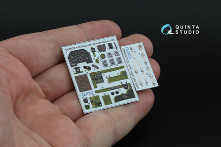 Quinta Studio QD48472 -  A-36 3D-Printed &amp; coloured Interior on decal paper (Accurate Miniatures/Italeri) - 1:48