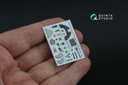 Quinta Studio QD48467 -  Macchi MC.200 Saetta (Late) 3D-Printed &amp; coloured Interior on decal paper (Italeri/Tamiya) - 1:48