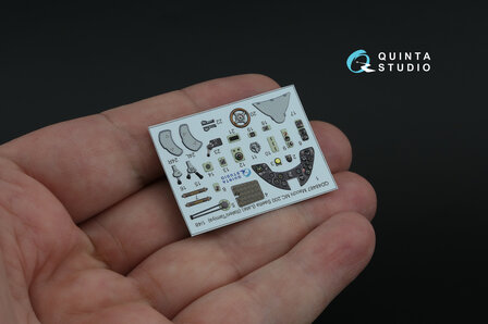 Quinta Studio QD48467 -  Macchi MC.200 Saetta (Late) 3D-Printed &amp; coloured Interior on decal paper (Italeri/Tamiya) - 1:48