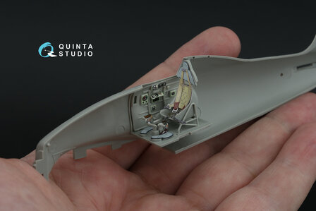 Quinta Studio QD48467 -  Macchi MC.200 Saetta (Late) 3D-Printed &amp; coloured Interior on decal paper (Italeri/Tamiya) - 1:48