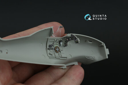 Quinta Studio QD48467 -  Macchi MC.200 Saetta (Late) 3D-Printed &amp; coloured Interior on decal paper (Italeri/Tamiya) - 1:48