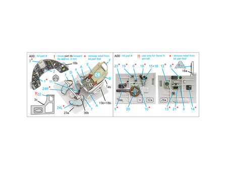 Quinta Studio QD48466 -  Macchi MC.200 Saetta (Early) 3D-Printed &amp; coloured Interior on decal paper (Italeri) - 1:48