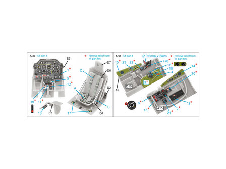 Quinta Studio QD48462 -  P-51D/K 3D-Printed &amp; coloured Interior on decal paper (Meng) - 1:48