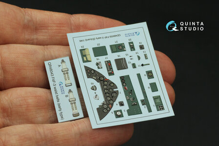 Quinta Studio QD48459 -  F4F-3 early 3D-Printed &amp; coloured Interior on decal paper (Eduard) - 1:48