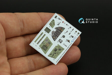 Quinta Studio QD48446 -  Hurricane family 3D-Printed &amp; coloured Interior on decal paper (Italeri/Tamiya) - 1:48