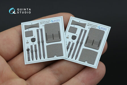 Quinta Studio QD35132 -  AH-64A 3D-Printed &amp; coloured Interior on decal paper (Trumpeter) - 1:35