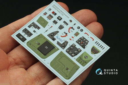 Quinta Studio QD32225 -  P-39Q/N Airacobra 3D-Printed &amp; coloured Interior on decal paper (Special Hobby) - 1:32