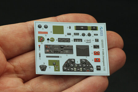 Quinta Studio QD32223 -  P-40M 3D-Printed &amp; coloured Interior on decal paper  (Hasegawa) - 1:32