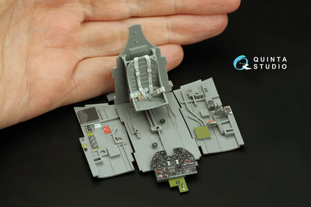 Quinta Studio QD32223 -  P-40M 3D-Printed &amp; coloured Interior on decal paper  (Hasegawa) - 1:32