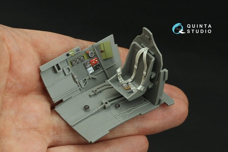 Quinta Studio QD32217 -  P-40N early 3D-Printed &amp; coloured Interior on decal paper  (Hasegawa/Eduard) - 1:32