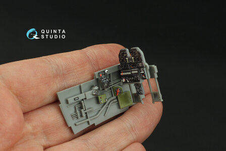 Quinta Studio QD32217 -  P-40N early 3D-Printed &amp; coloured Interior on decal paper  (Hasegawa/Eduard) - 1:32