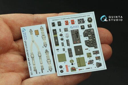 Quinta Studio QD32217 -  P-40N early 3D-Printed &amp; coloured Interior on decal paper  (Hasegawa/Eduard) - 1:32