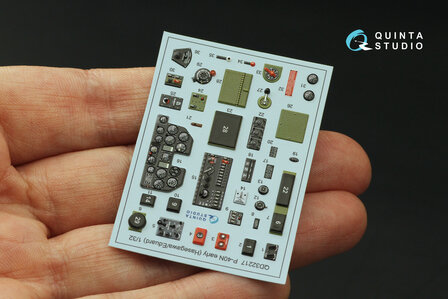 Quinta Studio QD32217 -  P-40N early 3D-Printed &amp; coloured Interior on decal paper  (Hasegawa/Eduard) - 1:32