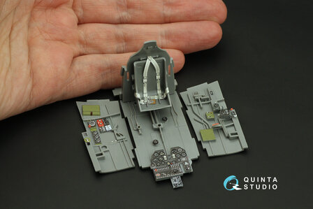 Quinta Studio QD32217 -  P-40N early 3D-Printed &amp; coloured Interior on decal paper  (Hasegawa/Eduard) - 1:32