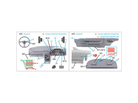 Quinta Studio QD24017 -  Nissan Skyline GT-R R32 3D-Printed &amp; coloured Interior on decal paper (Hasegawa) - 1:24